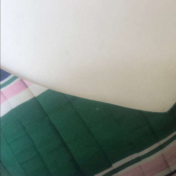 Topshop Faux Pleat Striped Slip Dress Green Pink 4 - Picture 7 of 7